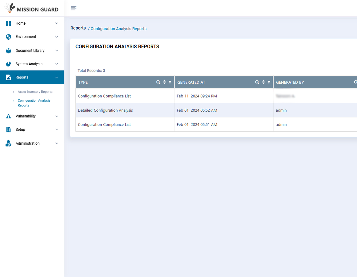 Novaigu Configuration Analysis Reports